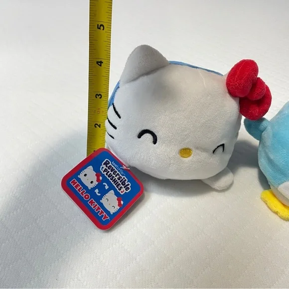Tee Turtle Reversible Hello Kitty Tuxedo Sam Plushies Lot of 2 - Picture 9 of 10